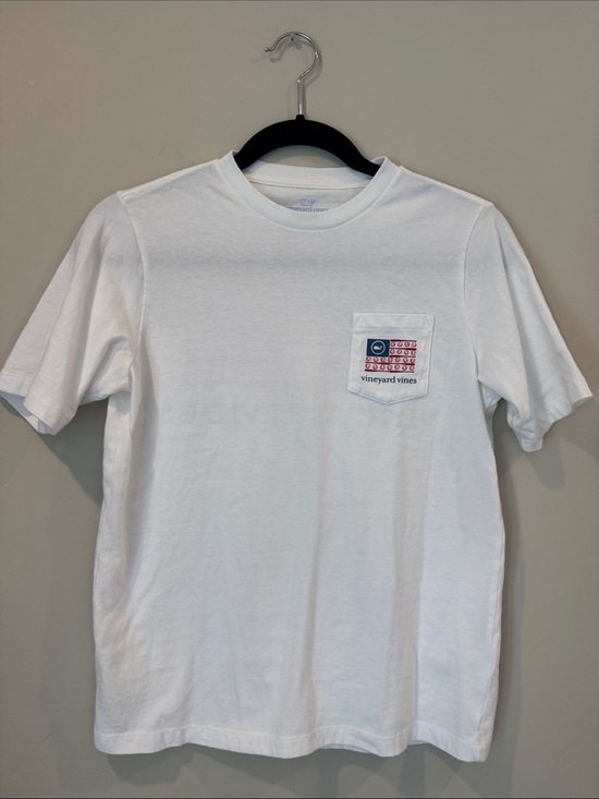 Vineyard Vines Other - Boy’s Vineyard Vines White Short Sleeve Pocket Tee with American Flag Patch